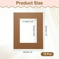 thumbnail image 2 of Uxcell 10Pcs Picture Mat 8"x10" Bevel Cut Frame Mattes for Display Art Measuring Dark Brown, 2 of 7