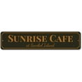 thumbnail image 2 of Sunrise Cafe Novelty Sign, Metal Wall Decor - 4x18 inches, 2 of 4