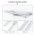 thumbnail image 3 of Raindrops 1 Pair Silver Plastic Shoelace Flat Laces for Sneakers Casual Wear 120x0.39in, 3 of 8