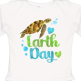 thumbnail image 4 of Inktastic Earth Day Sea Turtle and Hearts Boys or Girls Long Sleeve Baby Bodysuit, 4 of 5