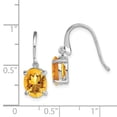 thumbnail image 4 of Auriga Fine Jewelry 925 Sterling Silver Rh-plated Citrine Wire Dangle Earrings for Women, 4 of 6