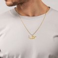 thumbnail image 5 of 14K Solid Yellow Gold Hammerhead Shark Necklace Chain Pendant Charm, 5 of 8