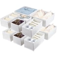 12 Pack Drawer Organizer Clothes, Foldable Fabric Dresser Organizer ...