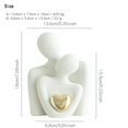 thumbnail image 5 of Ceramic Couple Statue - Modern Shelf Decor Knick Knacks for Shelves, Valentine's Day Wedding Gifts, Home Decor for Living Room, Bedroom, Bookshelf & TV Stand, 5 of 5
