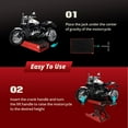 thumbnail image 6 of Motorcycle Lifter, 1100 lbs Motorcycle Steel Scissor Lift Jack with Wide Deck, Safety Pins, Center Lifting Crank Bracket, Thickened Rubber Cushion for Motorcycles, ATVs, Dirt Bikes, Touring Cruisers, 6 of 7