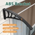 thumbnail image 3 of Macrout 78.2”x 37.8”Outdoor Window Awning Exterior with Polycarbonate Panels for Door Entrance, Air Conditioner, Front and Back Patio Door Canopy for Sun Shelter, UV, Rain, Snow Protection(Brown), 3 of 10