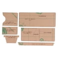 thumbnail image 2 of Plantilla Acrílica de Bricolaje, 6 Piezas de Plantilla de Billetera de Corte Precisa Compacta Hecha A Mano para Bolsas de Tarjeta, 2 of 7