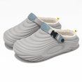 thumbnail image 3 of Men's Fleece Lined Mule Clogs Wide Toe Box Adjustable Buckle Strap Closed Toe Slip On Non Slip Warm Walking Shoes, 3 of 4
