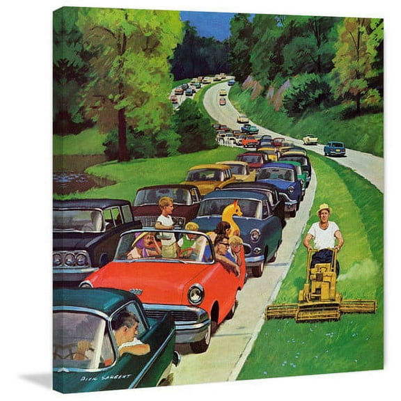 Marmont Hill "The Lawn Mower" Painting Print on Canvas