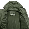 thumbnail image 4 of ZCFZJW Men's Winter Military Thicken Parka Jacket Warm Coat with Removable Hood Trendy Solid Color Long Sleeve Waterproof Windbreaker Outwear Tops with Multi-Pockets Army Green XXXL, 4 of 8