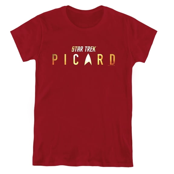 Star Trek Picard Picard Logo Rendered Women's T-Shirt Cardinal