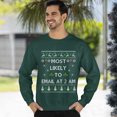 thumbnail image 3 of Funny Christmas Sweatshirt, Funny Christmas Sweatshirt, Most Likely To Email At 2 AM Xmas Sweater, 3 of 5