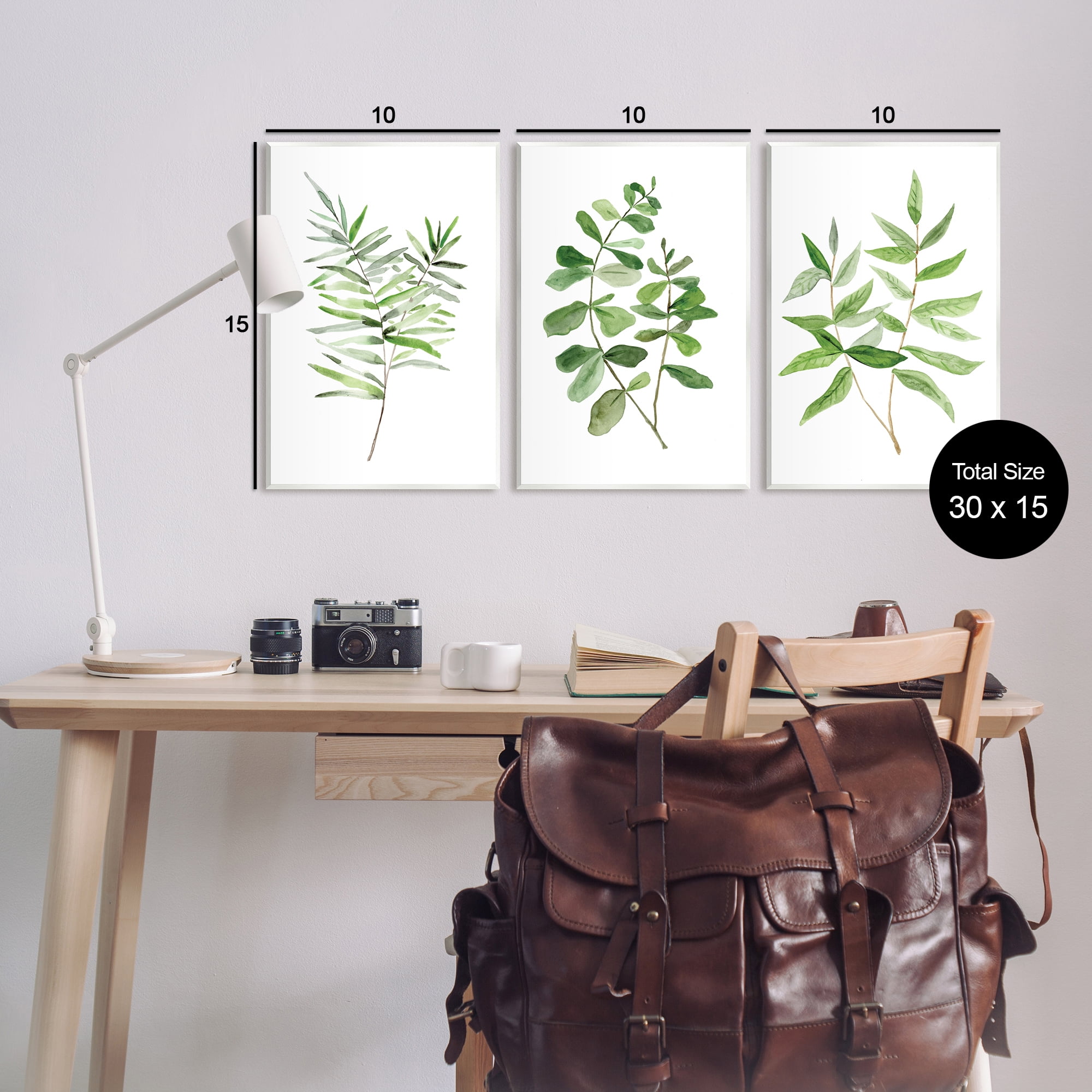 Stupell Kitchen Herb Bunches Botanicals Botanical & Floral Painting Wall Plaque Unframed Art Print Wall Art, Set of 3