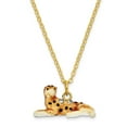 thumbnail image 3 of Jere Luxury Giftware Bejeweled LEOPOLD Leopard on Branch Pewter and Enamel Trinket Box and Matching Pendant Charm, 3 of 4