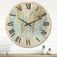 thumbnail image 2 of Designart 'Ancient World Map II' Rustic Wood Wall Clock, 2 of 5