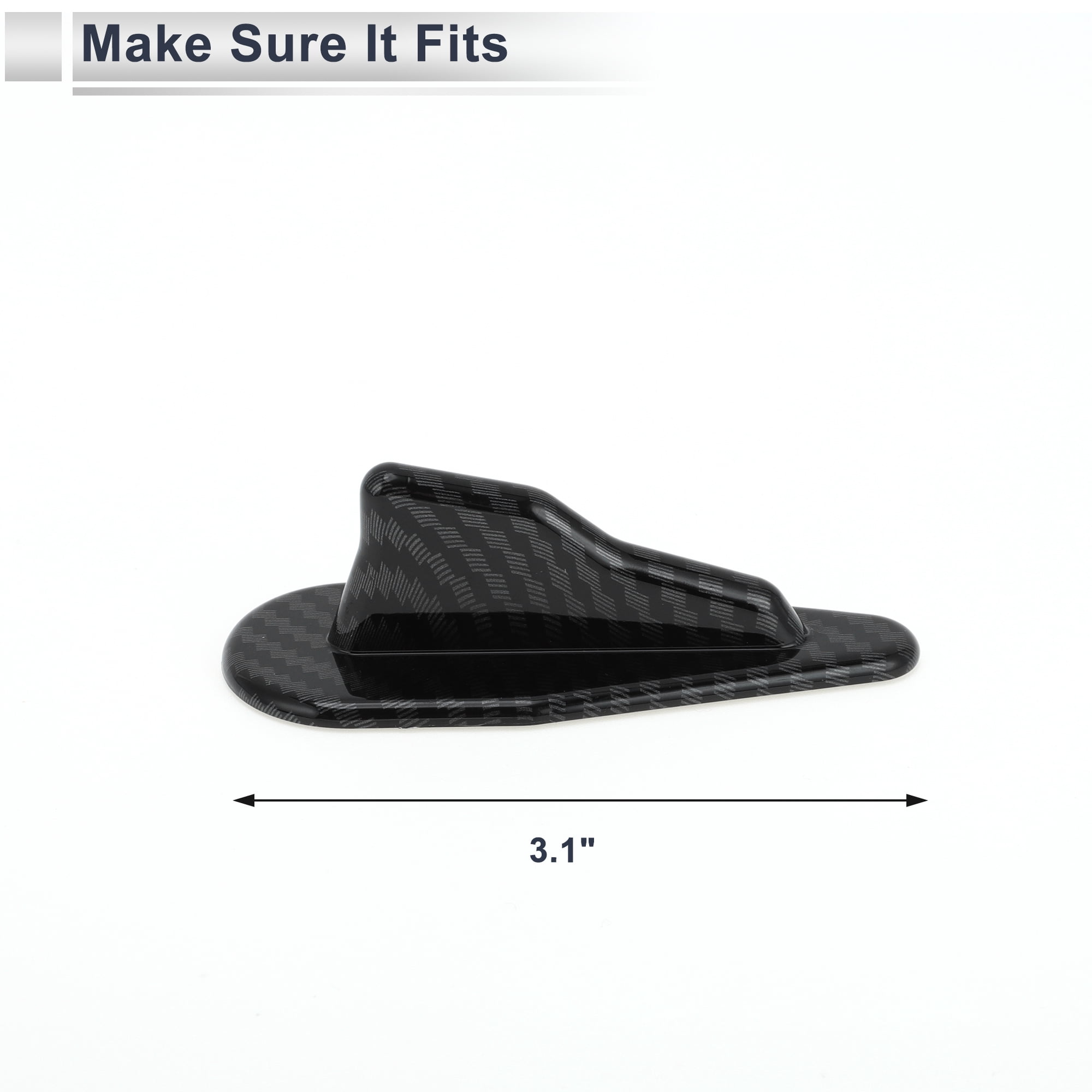Unique Bargains Universal Shark Fin Dummy Antenna Mount 3.1" Aerial Black 3.1"