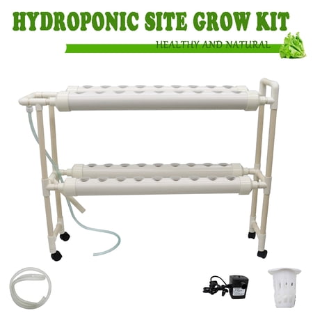 INTBUYING Hydroponic Site Grow Kit Double Side 4 Pipe 36 Plant Site Garden Plant Growing System with Water Pump INTBUYING Hydroponic Site Grow Kit Double Side 4 Pipe 36 Plant Site Garden Plant Growing System with Water Pump