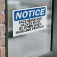 thumbnail image 4 of (2 Pack) Face Mask And Gloves Must Be Worn When Handling OSHA Notice Sign, 4 of 7