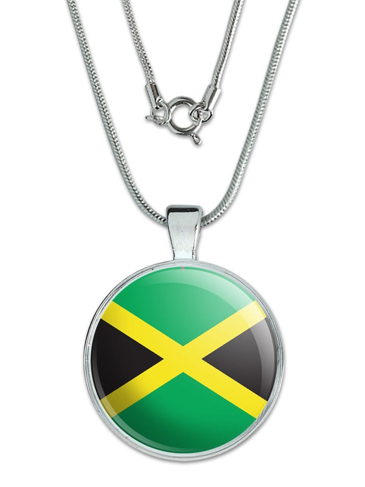 Jamaica Jamaican Flag Large Pendant