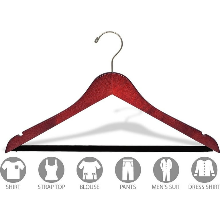 20pcs Triangle Hanger, Top Jacket Garment Clothes Coat Hangers, Anti-Slip  Coating Hanger, Chrome Plated Swivel Hook with Round End - for Suits