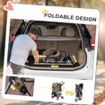 thumbnail image 4 of Poussette pour Chat, Poussette pour Chien Pliable à 3 Roues avec Panier de Rangement, Frein, Auvent Ajustable, Porte-Gobelets, Poussette pour Animaux de Compagnie pour Chiens Miniatures et Petits, Café, 4 of 7