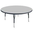 thumbnail image 1 of 48in Round Everyday T-Mold Adjustable Activity Table Grey/Navy - Toddler Swivel with Eight 10in Stack Chairs Navy - Swivel Glide, 1 of 2