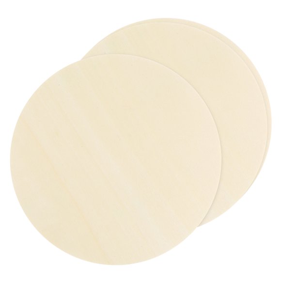 Unique Bargains Unfinished Wood Circles for Crafts, 12' Wood Round Slices, 0.12' Thick 3 Pack
