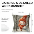 thumbnail image 2 of Smiling Snowman in Winter Linen toss pillowcase Decoration pillowcase Gift preferred 20x20" Cushion cover 2 set Sofa pillowcase Sofa bedroom living room car, 2 of 8