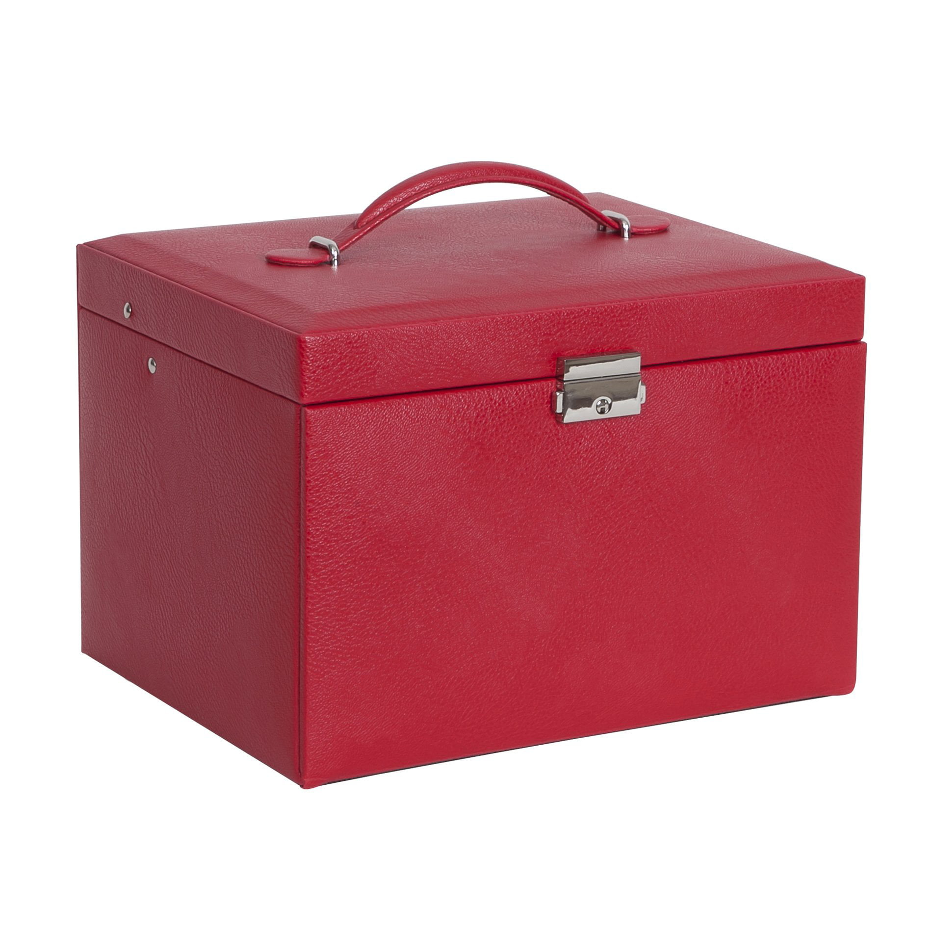 Mele & Co. - Mele&Co. Drop Front Locking Jewelry Box, Red Faux Leather ...