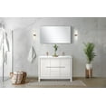 thumbnail image 3 of Lafarre 48 in W White Double Bath Vanity, White Quartz Top and Brushed Nickel Faucet Set, 3 of 3