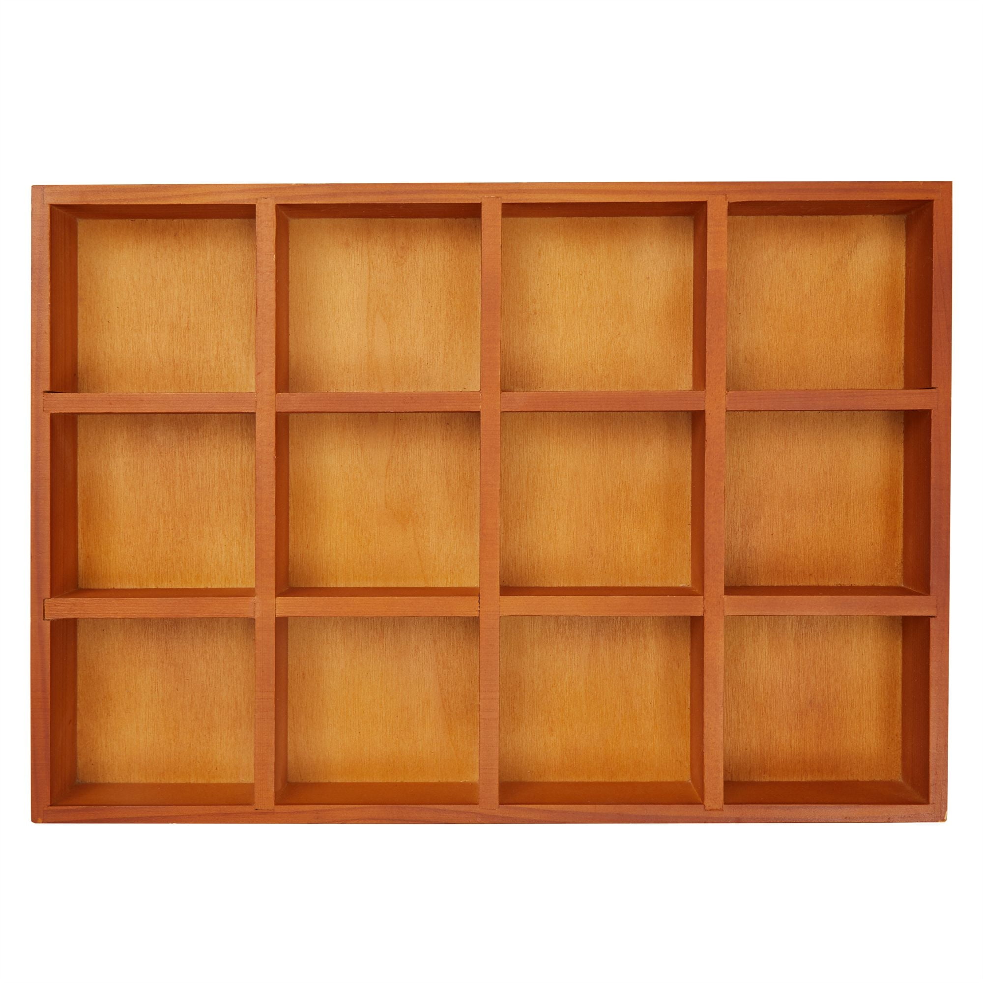 Wooden Drawer Organizer, Divided Storage Box, Tray, 12 Grids, 13.2 x 9.2 x  1.58, Pack - Baker's
