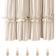 thumbnail image 2 of Psoiuetr Ruffle Vintage Shower Curtain Boho Farmhouse Shower Curtain for Bathroom Beige 72" L x 72" W, 2 of 6