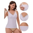 thumbnail image 3 of DARING DIVA Women's Crisscross Nursing Lace Trim Maternity Camisole Tank Tops M Purple, 3 of 6