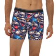 thumbnail image 2 of Cauagu rock Skull blue record Print Men's Boxer Briefs, Funny & Cute Underwear Elastic Waistband Briefs Ideal Gift for Men,1-Pack, 2 of 7