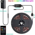 thumbnail image 2 of Led Strip Lights, Bluetooth App Controlled Led Lights for Bedroom, Sync to Music Led Strip,12V SMD5050 16.4FT FlexibColor Changing Led Strip with Remote for Bedroom, Ceiling, Party, 2 of 5