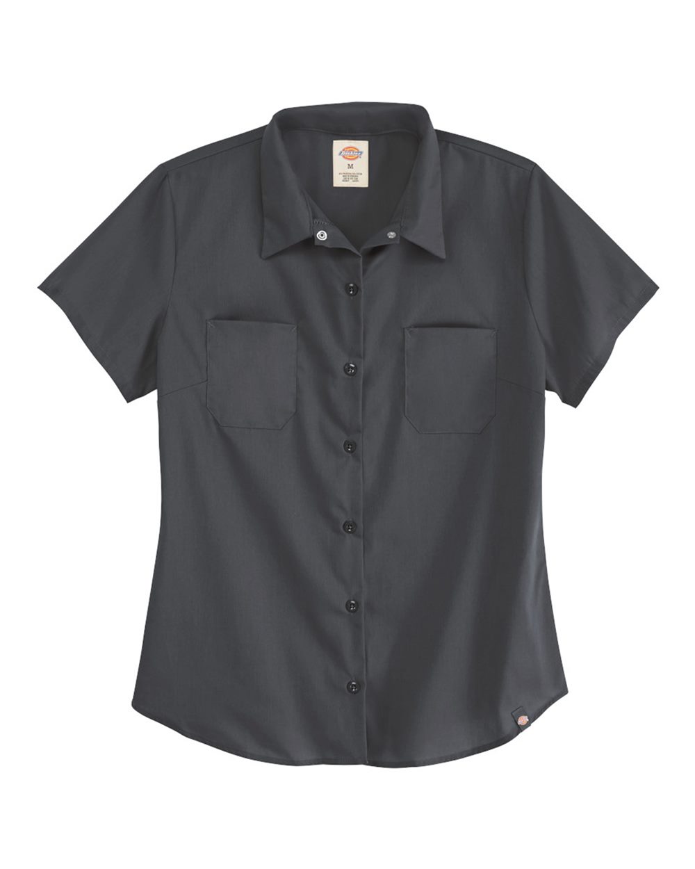 Dickies 5350 Women's Short Sleeve Industrial Work Shirt - Dark Charcoal - S