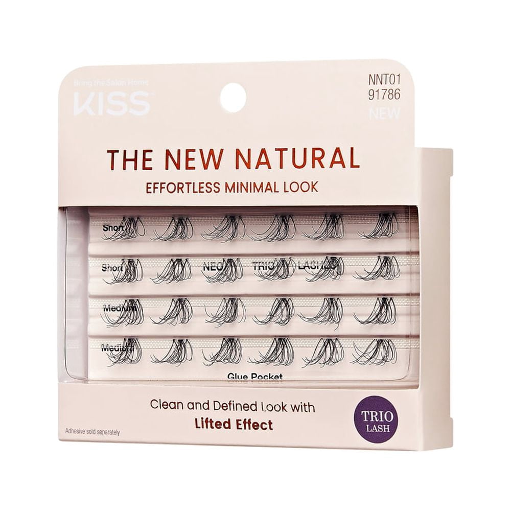 KISS The New Natural, False Eyelashes, Neo, 12mm-14mm, 24 Clusters