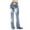 Blue, variant on Aoochasliy Womens Pants Petite Ladies Fashion Plus Size Printed Slim Pants Butn Mid Waist Trousers Denim of the Day