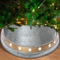 thumbnail image 3 of Christmas Galvanized Tree Collar With Stars, 3 of 3