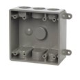 thumbnail image 1 of Caja de enchufe TayMac PDB77550GY, 26,5 pulgadas cúbicas, 2 canales, cuadrada, gris, 1 of 2