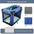 thumbnail image 5 of Jespet 3-Door Soft-Sided Folding Travel Pet Crate (Large; Royal Blue), PSC-36BL, 5 of 8