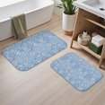 thumbnail image 2 of Paisley and Damask Blue Pattern Bath Mat Set Of 2,Non-Slip Rug for Bathroom,Kitchen,Bedroom,Entrance, 30x17 and 23.5x15.7 Inches, 2 of 5