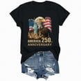thumbnail image 6 of mgoYE America 250th Anniversary T Shirt Women Womens 250th Anniversary Patriotic July 4th T-Shirt – USA 1776-2026 O-Neck T-Shirt(Black,XL), 6 of 8