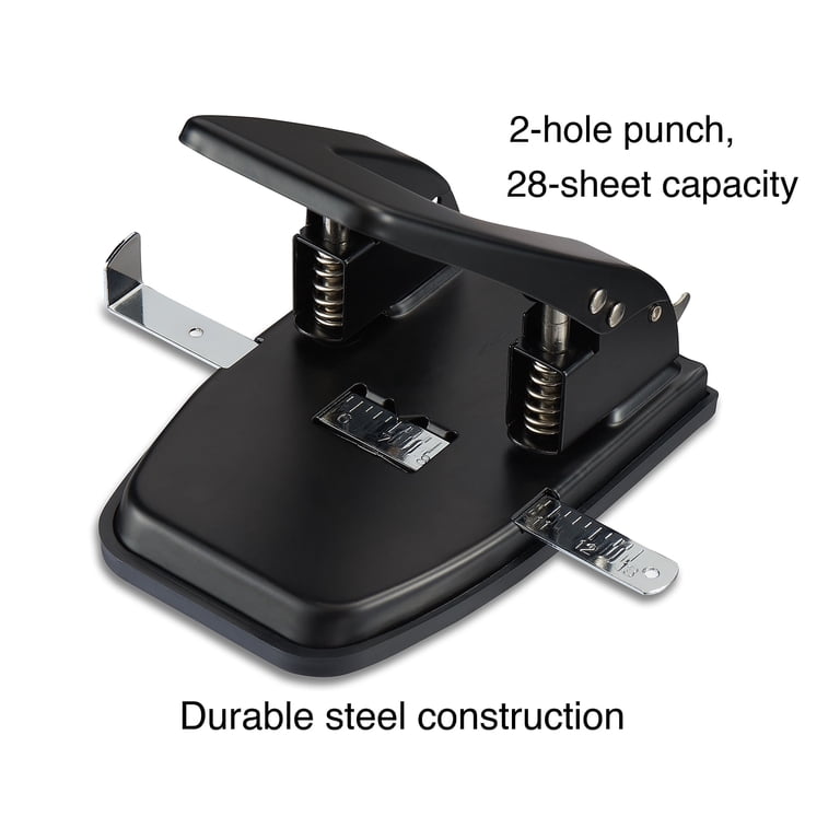 Staples 2-Hole Punch, 28 Sheet Capacity Black photo 2