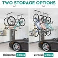thumbnail image 3 of Ceiling Mounted Bike Racks for Garage, Indoor Bike Storage Hanger with Adjustable Cycling Hooks for 2 to 4 Bikes, Holds up to 260lbs, 3 of 7