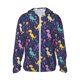 thumbnail image 1 of Balery Colorful Dinosaur Sudadera ligera de manga larga con capucha y protección solar UPF 50+ para hombre y mujer, ideal para pesca y running-X-Large, 1 of 7