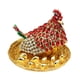 thumbnail image 4 of Joyero con forma de gallina, joyero decorativo de metal, estilo gallina, organizador de joyas para la mesita de noche, decoración del hogar, 4 of 8