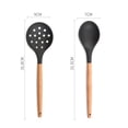 thumbnail image 2 of Juego de 2 utensilios de cocina de silicona para encimera, utensilios de cocina de madera, 2 of 5