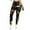Black, variant on PEASKJP Gym Leggings for Women High Waisted Crossover Workout Lounge Bell Bottom Jazz Dress Pants, Pink M