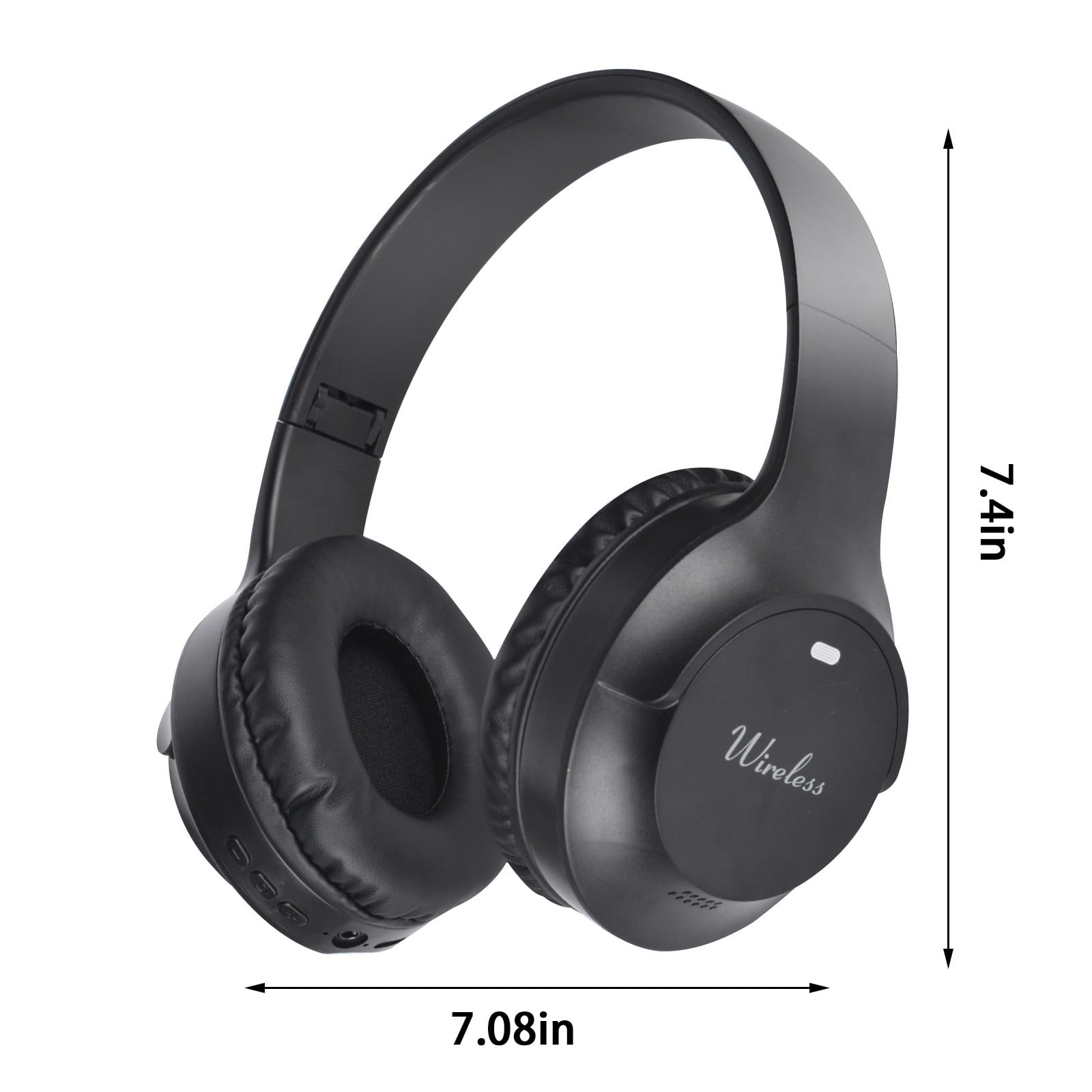 Wireless Headset with AI Noise Cancelling Microphone Bluetooth Headset - Bluetooth V5.2 Headphones with USB Dongle, Charging Base & Mic Mute for Computer/Laptop/PC/iPhone/Android/Cell Phones(Black)